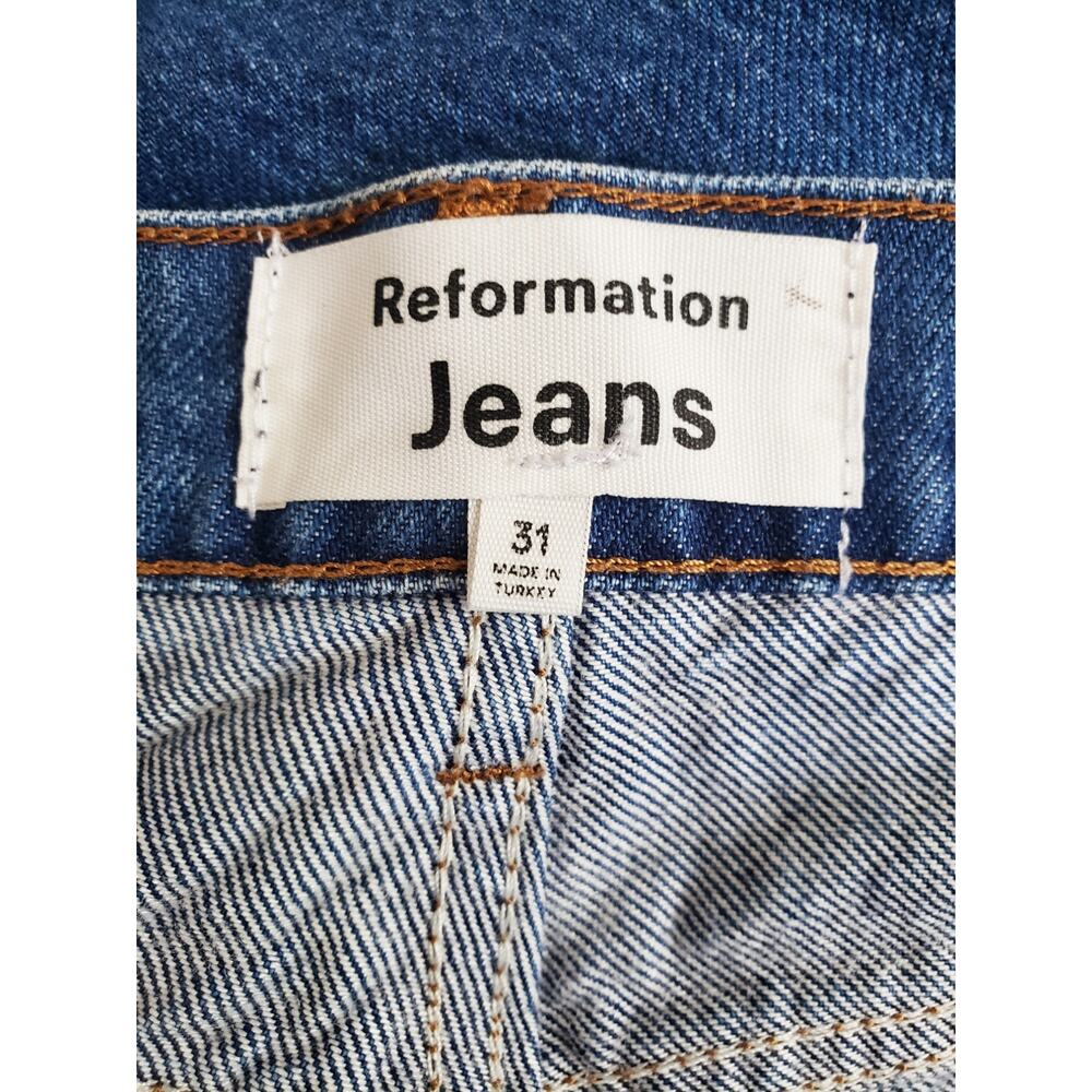 Reformation Jeans Cynthia High Rise Straight Long Jean Size 31 - Picture 9 of 11